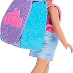Barbie Family & Friends Cupcake Baking Backpack Blonde Chelsea Doll, Wearable Backpack with Baking Play Pieces-image-73