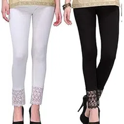 stunning collection Bottom Lace/Net 3/4th leggings for girl's and women's-picture-50