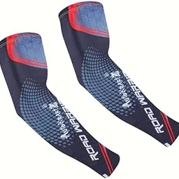 AutokraftZ UV Pro Series Road Warrior Arm Sleeves for Men, Women & Teens – UV Sun Protection Cool Hand Sleeves for Bike Riding, Cycling, Yoga, Gym, Cricket and for All Outdoor Sports Adventures-picture-15
