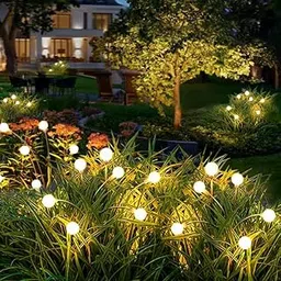 KGDA Solar Outdoor Lights, Solar Firefly Lights Garden Lights Outdoor Waterproof, Firefly Lights Solar Outdoor, Starburst Swaying Garden Lights for Path Fence, Swaying When Wind Blows (Pack of 4)-image-3