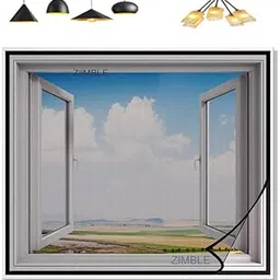 Zimble (36x60 inch)- 3x5 Ft (Pack 1), Colour Black, Unstitched, Windows Mosquito Net, Insect Net Adhesive with Hook and Loop for Window Frame,Wooden Frame| Highly Durable and Safe-picture-32