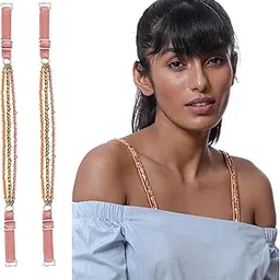 yuvanta Beaded Bra Straps for Women – Fancy Detachable Shoulder Straps for Bra, Tops, Saree Blouses & Dresses –Handcrafted Straps Adjustable Bra Belt with Metal Hooks – Stylish Bra Accessories-picture-16