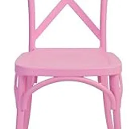 VIZAMO PLAST INDIA Pvt Ltd. | Combo of 2 | Crossback Pink Chair | 2 Detachable Cushion White | Plastic Chair | Event | Banquet | Wedding | Indoor | Outdoor | Cafe | Dining Chair (Pink)-picture-62