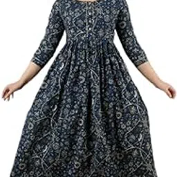 Nitvan Fashion Women's Cotton Floral Printed Maternity Feeding Kurti with Zipper Maternity Gown for Women Feeding Dress NITVAN_34-picture-37