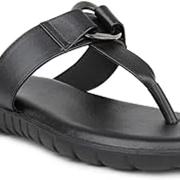 inc.5 Women Black Open Toe Flats Sandal-picture-12