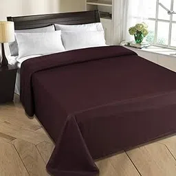 Fernish Decor Double Bed All Season A/c Fleece Blanket | Travel Size Compact Blanket- Light Weight | Living Room Bedroom Throw- (90x100 Inch, Brown) image 1