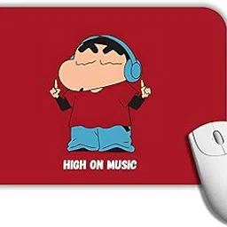 Groofiez Cartoon Mouse Pad for Laptop and Gaming - Shinchan Music Design, 9 Inch x 7 Inch, Non-Slip Rubber Base, Smooth Surface for Optical and Laser Mouse (Pack of 1)-picture-21