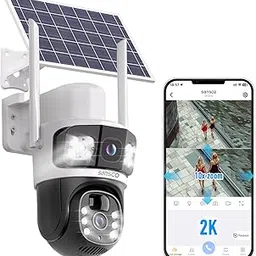 SANSCO 4MP Solar Security Cameras Wireless Outdoor, Battery Powered Dual Lens WiFi Camera for Home Security, Color Night Vision, 2-Way Audio, PIR Human Detection, Auto Tracking, Remote Access-picture-51