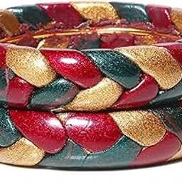 suprimo fashion bangles Suprimo Red Green Handemade Rajasthani Traditional Lakh Jaipuri Lac Bangles Women Set pack of 2-picture-11