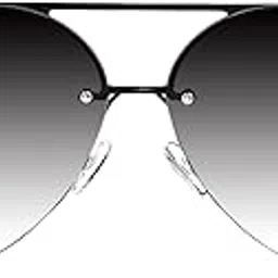 vanolu Rimless Aviator Sunglasses For Women/Men Gradient lens Classic Oversized Sun Glasses-picture-27