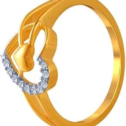 p.c. chandra jewellers 14k (585) Yellow Gold and American Diamond Ring for Women-picture-23