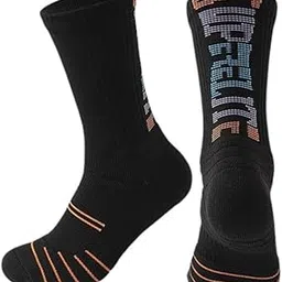 elaccent Basketball Socks for Men | Thickened Mid-Tube Professional Sports Socks | Long Tube Cushion Bottom-picture-45
