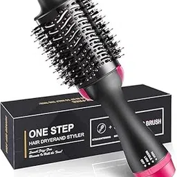 TRIBEAZI One-Step Hot Air Brush | Hair Dryer, Straightener & Curler 3-in-1 Styler with Ionic Technology, Ceramic Tourmaline, Anti-Scald, Volumizer for All Hair Types-image-37