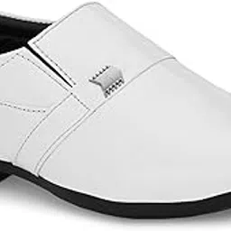 gellwoj Kid's-Boy's Trending Stylish White Formal Patent Leather Moccasin Shoes-picture-29