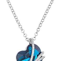 yellow chimes Pendant for Women and Girls Crystal Pendant for Women Blue Heart Designed Charm Pendant Birthday Gift for girls and women Anniversary Gift for Wife-picture-23