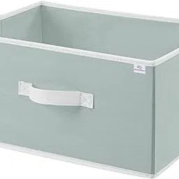 Heart Home Multipurposes Rectangular Flodable Storage Box|Drawer Storage and Cloth Organizer|Durable Handle|Size 40 x 29 x 23 (Grey)-HS40HEARTH23892, Non-woven-picture-24