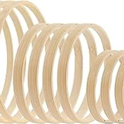 Waterlily House - Wooden Bamboo Floral Hoops Dream Catcher Rings Macrame Craft Hoop for Dream Catcher Wedding Wall Home Decor Crafts.3.15 inch,4 inch,6 inch)-picture-25