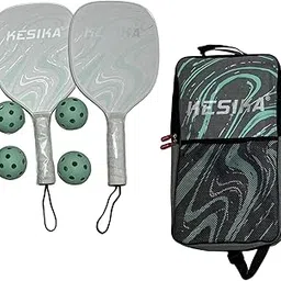 STYLEHEAVEN Pickleball Racket Set 4 Balls and Carry Bag Comfort Grip Pickleball Racquets Green|Sporting Goods|Tennis & Racquet Sports|Tennis|Racquets-image-58