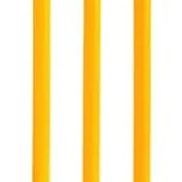 Lata Toys Powerstroke Junior Cricket Wicket Set – 3 Stumps, 2 Bails & 1 Base | Durable Plastic Cricket Stump Set for Kids & Adults | Portable Practice Equipment for Outdoor, Garden & Beach Play Yellow-image-1