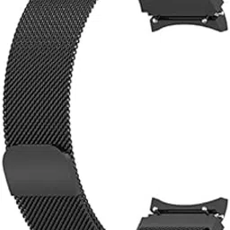 T TECLUSIVE Magnetic Metal Chain Strap Band Compatible for Galaxy Watch 6 5 Pro 4 Classic | Adjustable Magnetic Precise Curved Fitting with No Gap (Black)-image-34