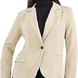 styli Women’s Regular Fit Single Button Blazer | Polyviscose Regular Length Jacket with Notched Lapel | Stylish & Comfortable Formal Wear-picture-28