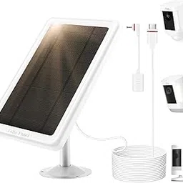 5W Solar Panel for Ring Cameras, Compatible with Spotlight Cam Plus/Pro (Battery) and Stick Up Cam/Pro Battery and Spotlight Cam, 10ft Cable (with DC to Type-C Plug Adapter)-1Pack-picture-28