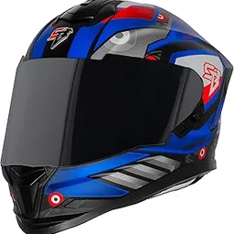 Steelbird SBH-57 Fighter F8 ISI and DOT Certified Full Face Graphic Helmet for Men and Women with Inner Silver Sun Shield-picture-16