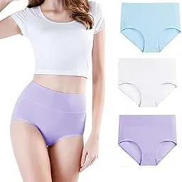 think tech Hipster Seamless Panties for Women High Waist Cotton Panties (Pack of 3 High Waist Img 1 to 17)-picture-48