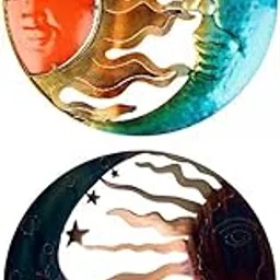 ECOMISTIQ®2PCS Sun and Moon Wall Decors Metal Wall Art for Balcony Outdoor Porch Door|Home & Garden | Home Décor| Figurines-picture-50
