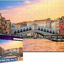 Playhills Sunset at Realto Bridge,Venice 252 pcs Jigsaw Puzzle for Kids and Adults | Focus and Mind Relaxation Puzzles - Ideal Gift for Children-picture-29