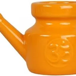 HEAVENGLOW 4xCeramic Neti Pot Leakproof Sinus Rinse Pot Durable for Nasal Cleansing 350ml Orange-picture-11