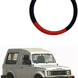 Car Steering Wheel Cover Red/Black Colour Suitable for Maruti Gypsy-picture-21