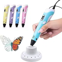 EYUVAA LABEL 3D Printing Pen with LCD Display| Adjustable Temperature| Compatible with PLA/ABS Filament USB Powered 3D Drawing Pen for Kids, Artists, DIY Crafts, School Projects (3 Metres Filament)-picture-14