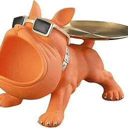 Resin Dog Storage Tray Statue Figurine Décorative Key Bowl Organizer Orange|Home & Garden|Home Décor|Figurines-picture-31