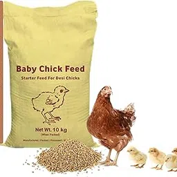 Chicken Feed for Young Chicks (0 to 40 Days) 10 KG Packet for All Variety of Hen | Growing Feed for Poultry, desi & Ducks-picture-22
