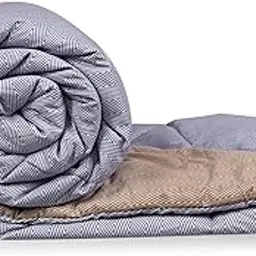 Kuber Industries Microfibre Printed Reversible Comforter, Double (Slate and Light Brown, 200 GSM), CTKTC013976-picture-14