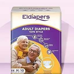 babyhug Eldiapers Unisex Adult Tape Style Diaper Medium- 10 Pieces-picture-47