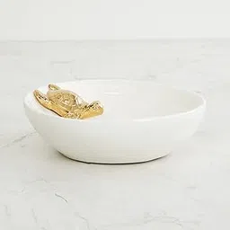 Home Centre Brighton Turtle Decorative Ceramic Bowl (White, Standard)-picture-31