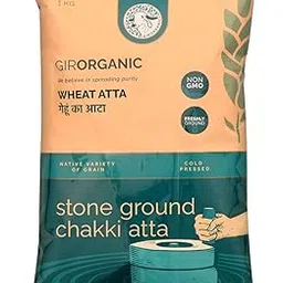 GirOrganic Stoneground 5 kg Sharbati Wheat Atta/Flour | Nutrient-Rich Flour for Sourdough, Rotis, and More | Organic, High Protein & Fiber, Sugar Control, Easy Digestion | 100% Whole Emmer Wheat-image-2
