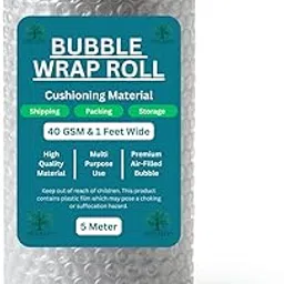 Heavy-Duty Bubble Wrap Roll| 40 GSM Thickness | 1 Feet Wide & 5 Feet length Protective Cushioning Material for Shipping, Packing, Moving, Storage & Fragile Item Protection | 1 Feet x 5 Feet-image-23
