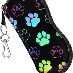 swooflia Sunglass Glasses Eyeglass Case Bag, Soft Reading Glass Pouch for Kids Women Men Neoprene Travel with Clip Zipper-picture-35