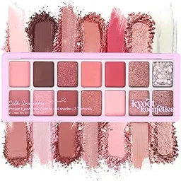 Silk Smoothie Multi-Texture 14 Shade Eyeshadow Palette for Women's Eye Makeup, 14 x 0.5g | 3-in-1 Nude Eye Shadow Palette, with Soft Shimmers, Glitter Eyeshadow & Buttery Mattes (01 Summer Bonbon)-picture-10
