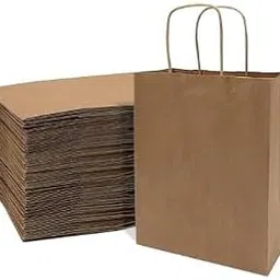 KESHARDEEP MARKETING Eco Kraft Paper Carry Bags 10x5x14 inch – Pack of 15 | Reusable Shopping Bags for Saree, Garment, Boutique, Retail & Gift Packaging”-picture-42
