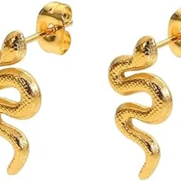 myjewel Quality Snake studs Gold Plated Stainless Steel Earrings for Women-picture-23
