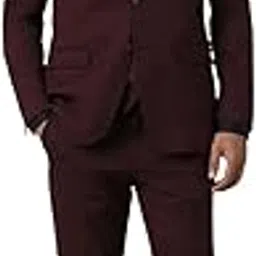 Men's Polyester Blend Three Piece Suit-Dress Set-image-98