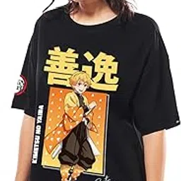 bewakoof Women Cotton Graphic Print Oversized Fit T-Shirt-picture-21