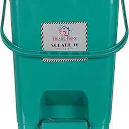 Heart Home Premium Plastic Pedal Dustbin 10 Ltr (Green)-picture-14