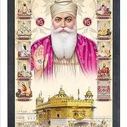 Devatwal Guru Nanak Dev Ji Photo Guru Gobind Singh Ji Photo Guru Sikh Photo Frame For Wall Mounted Painting (10 * 14 Inch) 880-LNP-picture-12