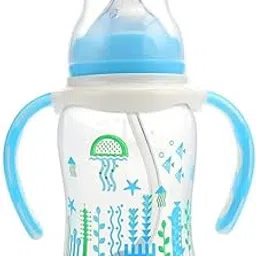 OWLSTONE EXIM LLP 150ml Anti Spill, Interchangeable Sipper/Sippy Cup with Soft Silicone Spout and Straw BPA Free, 6m+ (Blue)-picture-20