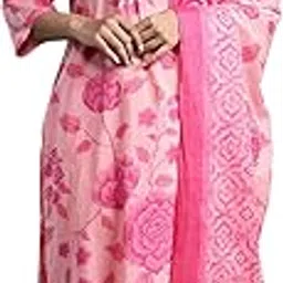 indo era Women's Pure Cotton Floral Printed Straight Kurta & Pant with Dupatta Set (PS0KH10219)-picture-18